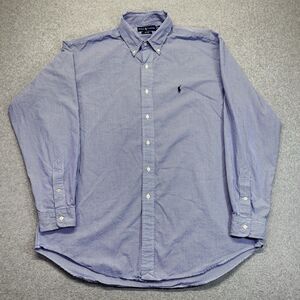 Ralph Lauren Blake Button-Down Shirt Men’s XL Blue Micro Check Classic Fit